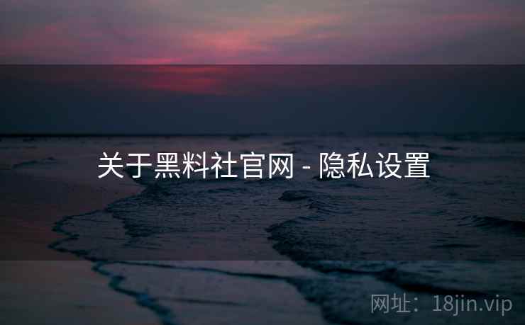 关于黑料社官网 - 隐私设置