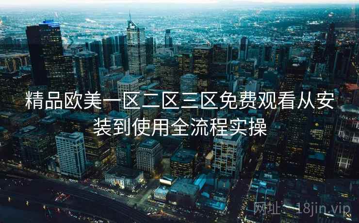精品欧美一区二区三区免费观看从安装到使用全流程实操