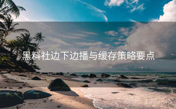 黑料社边下边播与缓存策略要点
