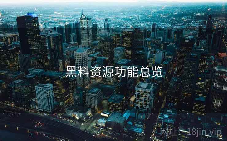 黑料资源功能总览
