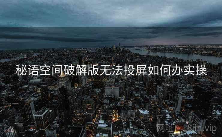 秘语空间破解版无法投屏如何办实操