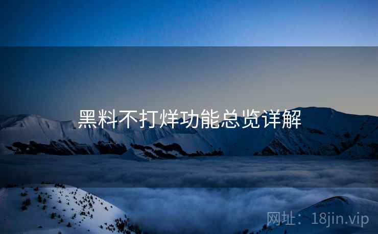 黑料不打烊功能总览详解 黑料不打烊功能总览详解