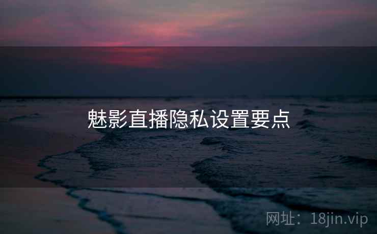 魅影直播隐私设置要点