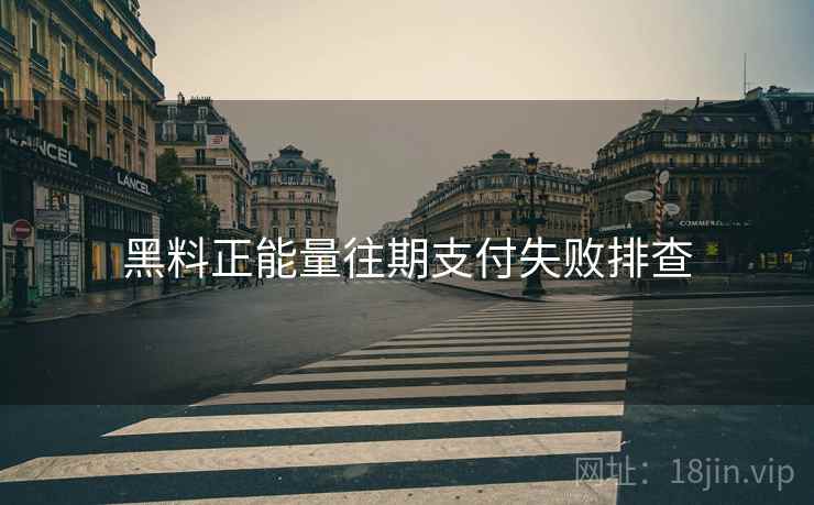 黑料正能量往期支付失败排查