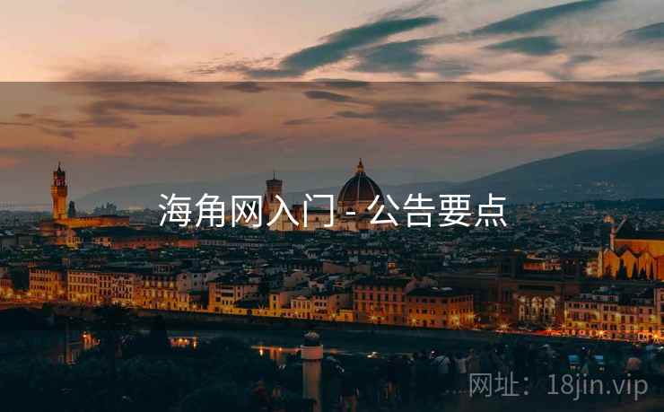 海角网入门 - 公告要点